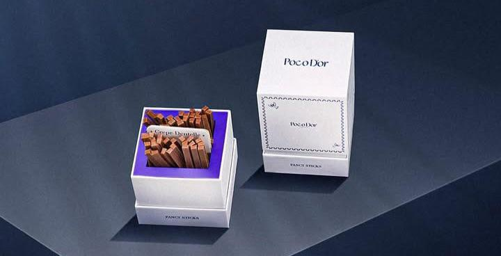 علبة Pocodor mini sticks بتقديم شوكولاتة فاخر وتصميم أنيق